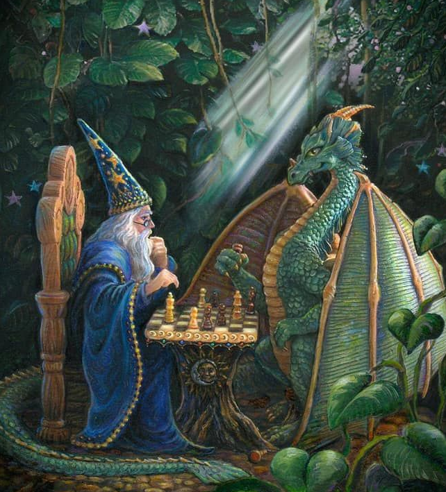 Dramatic wizard scene